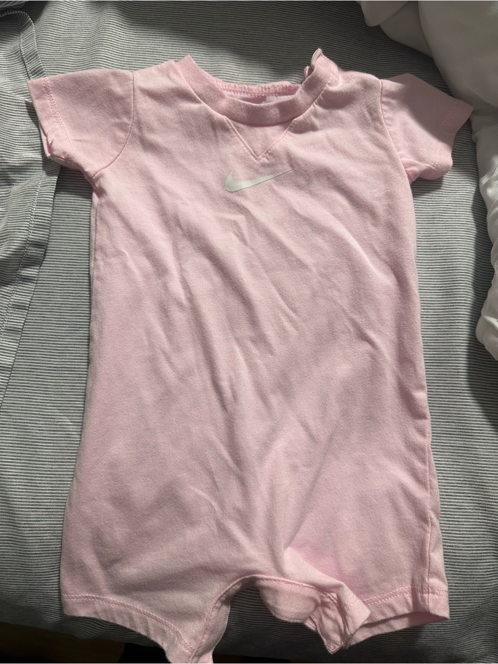 4/$15 Nike Kids Pink Swoosh Short Sleeve Romper